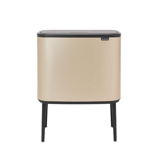 Снимка на Кош за смет Brabantia Bo Touch 11+23L, Metallic Gold
