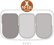 Снимка на Кош за смет Brabantia Bo Touch 3x11L, Metallic Gold