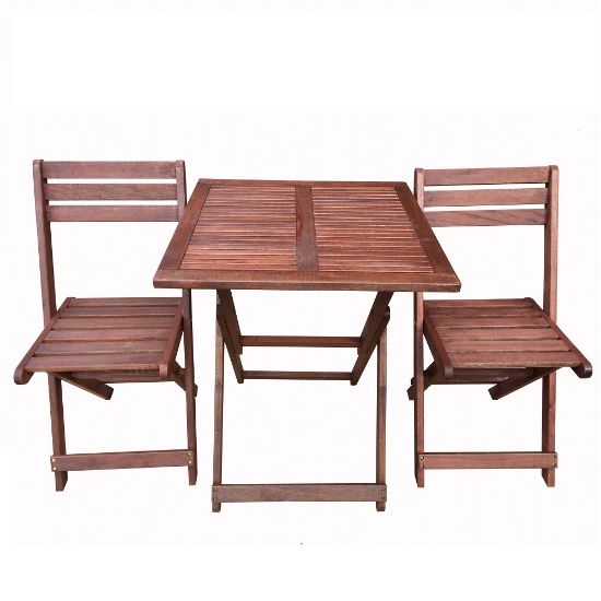 Снимка на Градински комплект Kreta Muhler Meranti 3 части, дърво