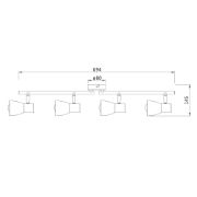 Снимка на Спот 4-ка Pluto,  E14, 4 max 40W