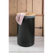 Снимка на Кош за пране Brabantia 60L, Matt Black, корков капак