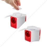 Снимка на Разклонител Muhler с ключ, 3 гн., +2X USB порта тип А+C, с опция за монтаж