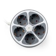 Снимка на Разклонител кръг Muhler с ключ, 5 гн, 1.5mm2,  1.5m дължина