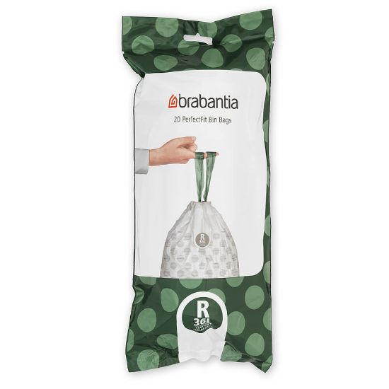 Снимка на Торба за кош Brabantia PerfectFit Bo, размер R, 36L, 20 броя, ролка
