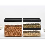 Снимка на Кутии за съхранение на продукти комплект Brabantia Tasty+ Stackable 2x1.5L+1x3.5L Dark Grey