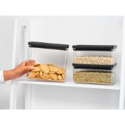 Снимка на Кутии за съхранение на продукти комплект Brabantia Tasty+ Stackable 2x1.5L+1x3.5L Dark Grey