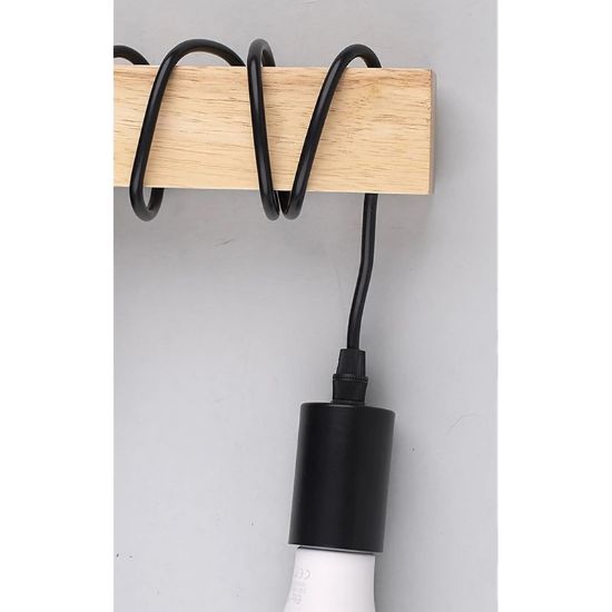 Снимка на Стенен аплик Светлината на дървото черен мат DREAM LIGHTS