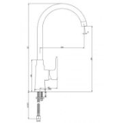 Снимка на Смесител за кухня Life Black черен CASCADA