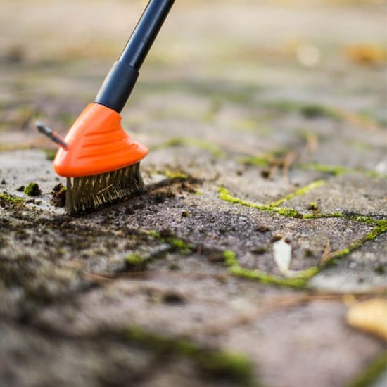 Снимка на Телена четка за градински настилки 80-140 см BRADAS