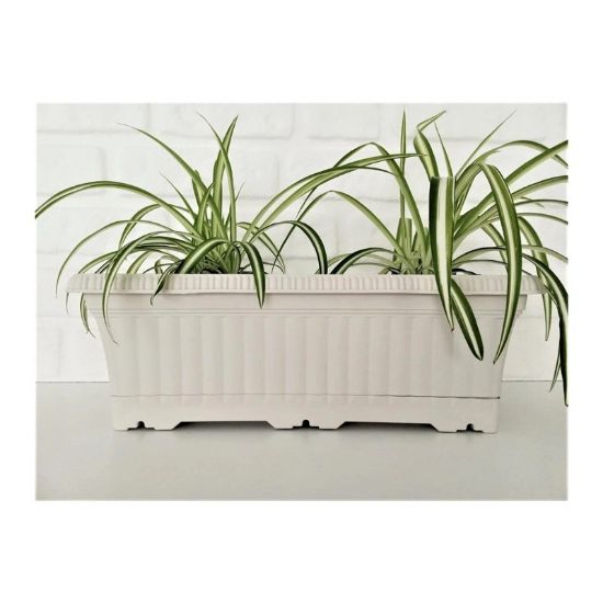 Снимка на Сандъче за балкон 43x17x14.5 см бяло Ova SERINOVA