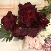 Снимка на Декоративен букет Божури 7 цвята 53 см