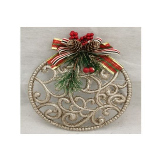 Снимка на Коледна фигура Клончета в кръг за елха Ø18 см