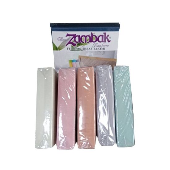 Снимка на Чаршаф с ластик 100x200 см + калъфкa Square Powder ZAMBAK