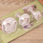 Снимка на Форми за сладки Пеперуди с бутало и печат 3 бр.