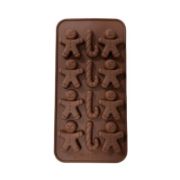 Снимка на Силиконов молд Човече с 12 гнезда за коледни сладки