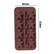 Снимка на Силиконов молд Човече с 12 гнезда за коледни сладки