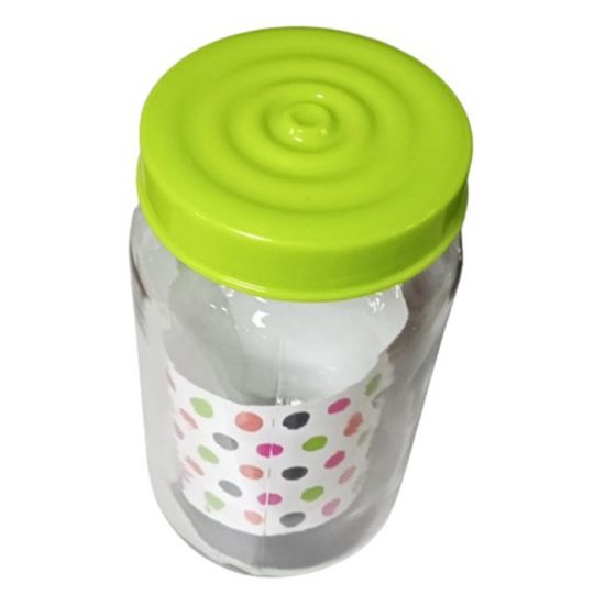 Снимка на Буркан за съхранение с цветен капак 1 л HEREVIN