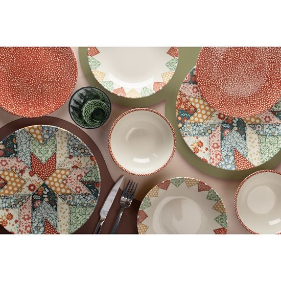 Снимка на Порцеланов сервиз за хранене 24 части Сърца и цветя FARIKA