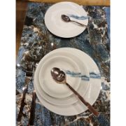 Снимка на Порцеланов сервиз за хранене 24 части Морски вълни FARIKA