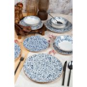 Снимка на Порцеланов сервиз за хранене 24 части Сини шарки FARIKA