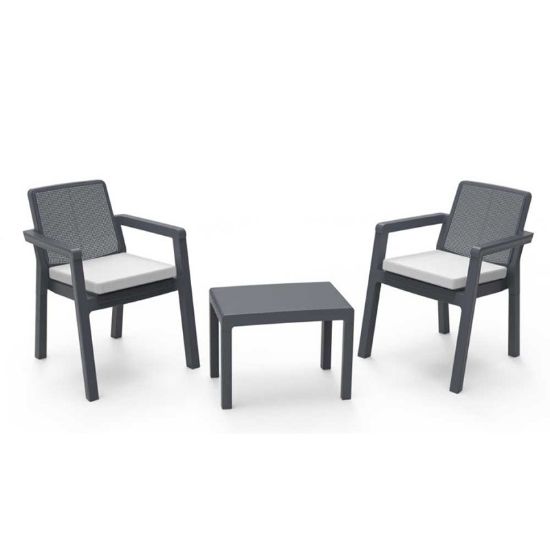 Снимка на Градински комплект антрацит 3 части Prestige VIOLET HOUSE