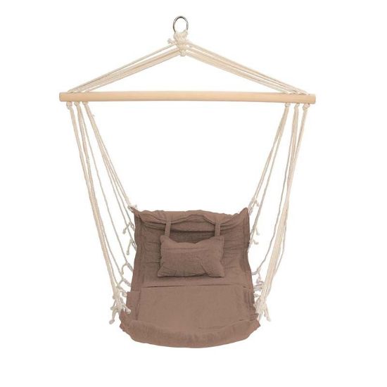 Снимка на Градинска люлка 100x130 см сива/мока HAVANA