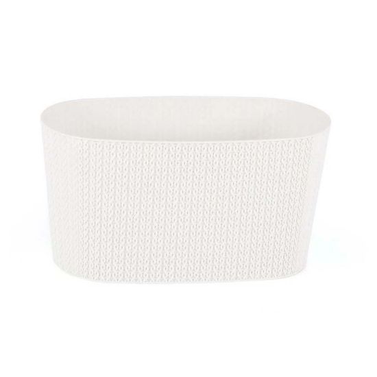 Снимка на Саксия за балкон 29x15.4x14.8 бяла SERINOVA