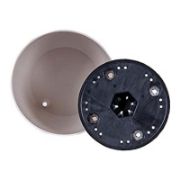 Снимка на Саксия с дренаж 14x12.5x9 см 1.9 л мръснобяла SERINOVA