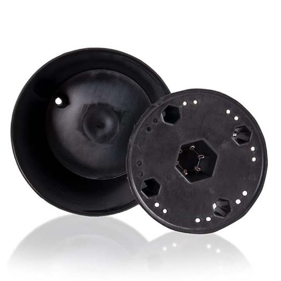 Снимка на Саксия с дренаж 14x12.5x9 см 1.9 л черна SERINOVA