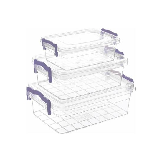 Снимка на Комплект кутии за съхранение с капак 3 броя VIOLET HOUSE