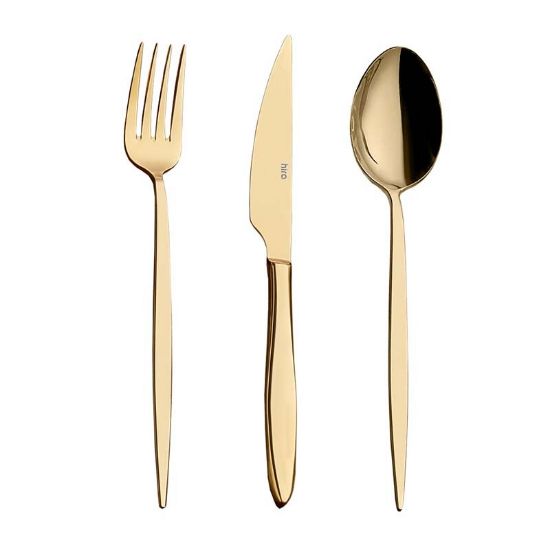 Снимка на Комплект прибори 18 части злато Istanbul HIRA