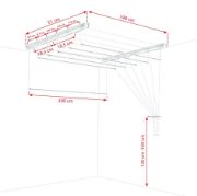Снимка на Таванен простир 6x200 см бял SEPIO