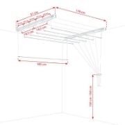 Снимка на Таванен простир 6x180 см бял SEPIO
