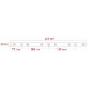 Снимка на Таванен простир 6x180 см бял SEPIO