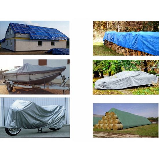 Снимка на Подсилено покривало 4x5 м 120 гр/м2 сиво BRADAS