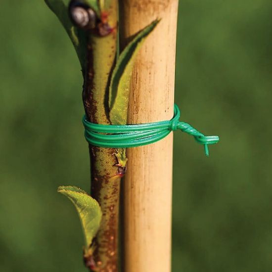 Снимка на Градинска тел за връзване 20 см 100 бр. зелена BRADAS