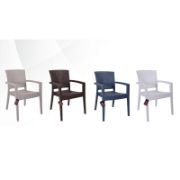 Снимка на Градински стол с подлакътници антрацит Zeugma Rattan MEVSIM