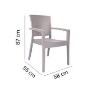 Снимка на Градински комплект маса с 6 стола кафяв Zeugma Rattan MEVSIM