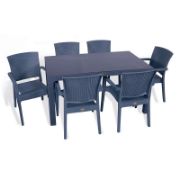 Снимка на Градински комплект маса с 6 стола антрацит Zeugma Rattan MEVSIM