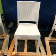 Снимка на Градински стол без подлакътници бял Zeugma Rattan MEVSIM