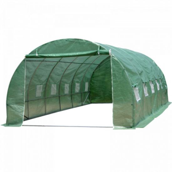 Снимка на Резервно покривало за оранжерия 6x3x2 м с две врати и 12 прозореца