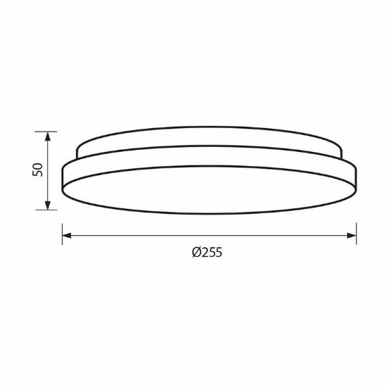 Снимка на LED плафониера Kena с микровълнов сензор 12 W IP44 VIVALUX