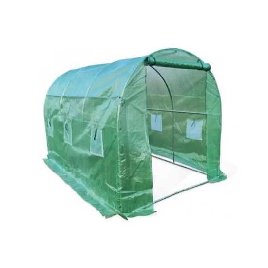 Снимка на Оранжерия 3x2x2 м с 6 прозореца PE зелена