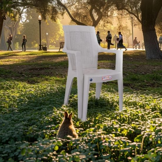 Снимка на Градински стол PVC сив Milano MEVSIM