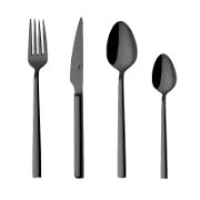 Снимка на Комплект прибори 24 части Черен мат Cubuk HIRA