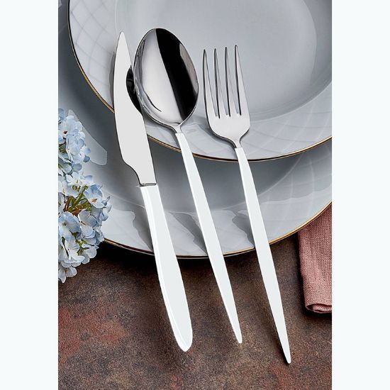 Снимка на Комплект прибори 18 части Бяла перла Istanbul HIRA