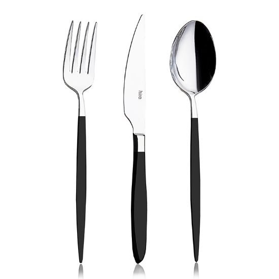 Снимка на Комплект прибори 18 части Черна перла Istanbul HIRA