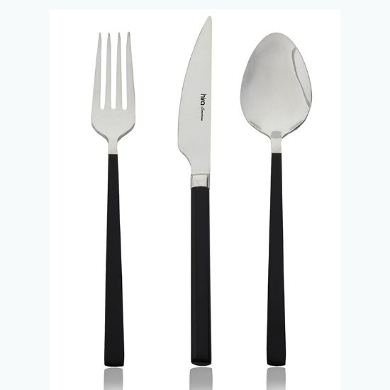 Снимка на Комплект прибори 18 части Черна перла Cubuk HIRA