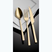 Снимка на Комплект прибори 24 части злато Cubuk HIRA