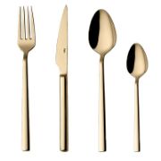 Снимка на Комплект прибори 24 части злато Cubuk HIRA